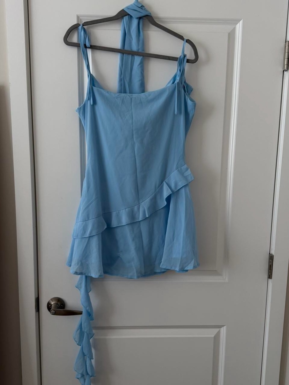 Peppermayo Light Blue Ruffle Mini Dress - Picture 5 of 6